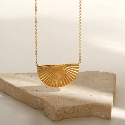 Sunburst Semicircle Necklace