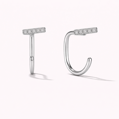 Diamond Bar Comfort Earrings