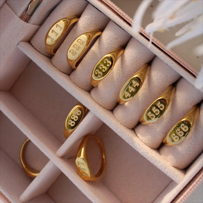 Angel Number Signet Ring