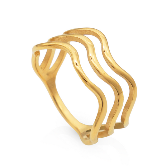 Wave Trio Ring — OLYMP'D waterproof jewelry