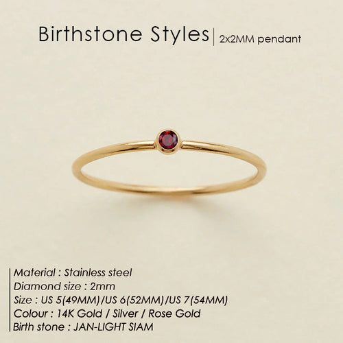 Dainty Birthstone Ring