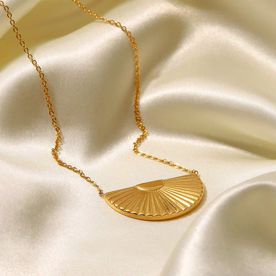 Sunburst Semicircle Necklace