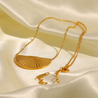 Sunburst Semicircle Necklace