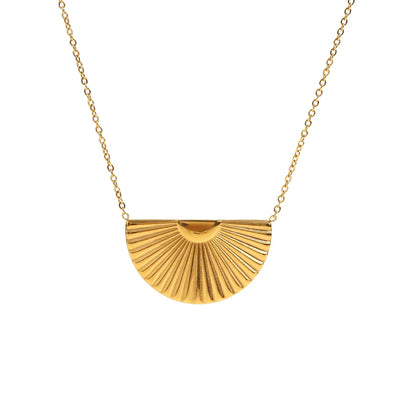 Sunburst Semicircle Necklace