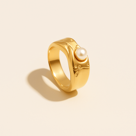 Lava De Oro Pearl Ring — OLYMP'D waterproof jewelry