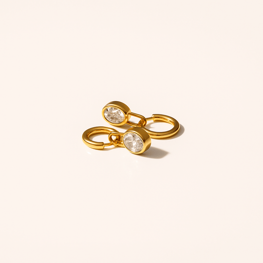 Diamond Lock Earrings — OLYMP'D waterproof jewelry