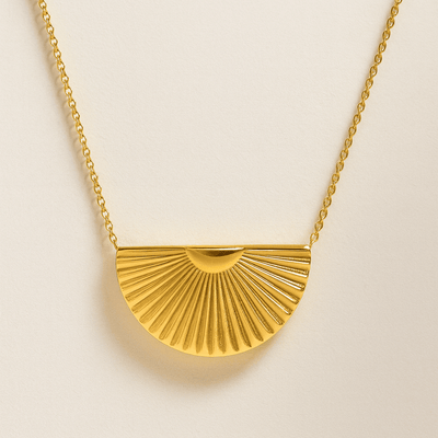 Sunburst Semicircle Necklace
