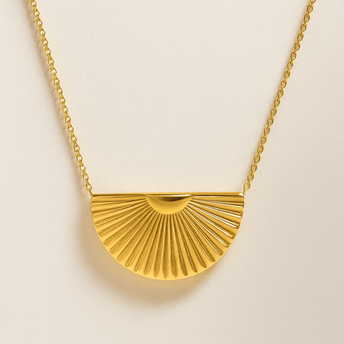 Sunburst Semicircle Necklace
