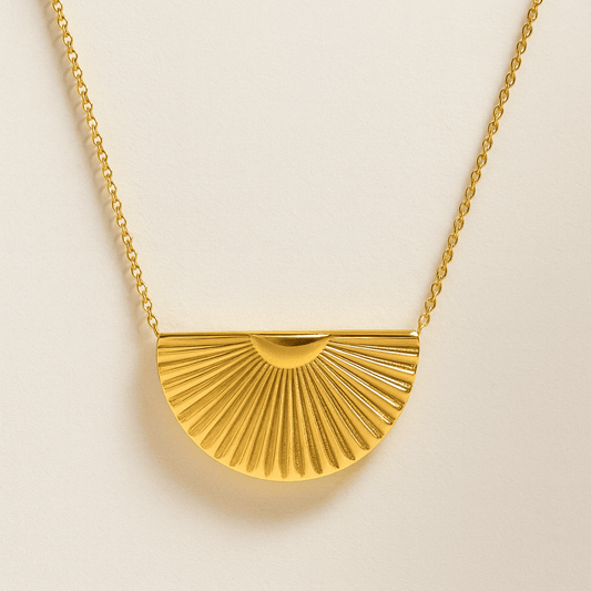 Sunburst Semicircle Necklace — OLYMP'D waterproof jewelry
