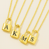 Initial Love Lock Necklace
