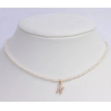 Crystal Pearl Initial Choker