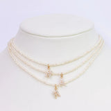 Crystal Pearl Initial Choker