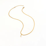 Diamond Initial Herringbone Necklace