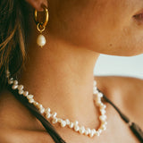 Pearl Drop Hoop