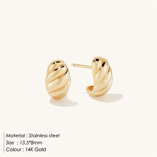 Croissant Huggie Earrings — OLYMP'D waterproof jewelry
